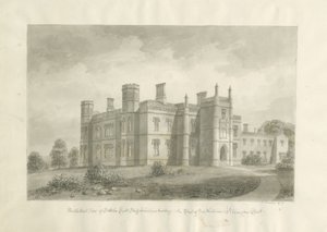 Butterton Hall: sepya çizimi by John Buckler