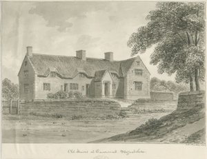 Caverswall Köyü - Eski Evler: sepya çizimi, 1840 by John Buckler