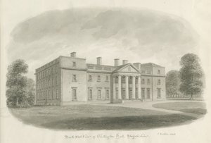 Chillington Hall: sepya çizimi by John Buckler
