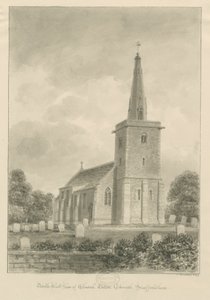Kilise Eaton Kilisesi: sepya çizimi by John Buckler