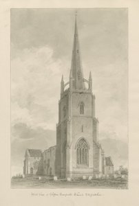 Clifton Campville Kilisesi: sepya çizimi, 1838 by John Buckler