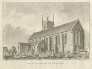 Colwich Kilisesi: sepya çizimi, 1841 by John Buckler