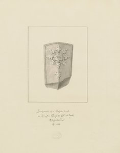 Drayton Bassett Kilisesi - Tabut kapağı: sepya çizimi, 1838 by John Buckler