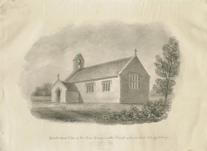 Eccleshall - Cotes Heath Şapeli: sepya çizimi, nd [c 1843] (çizim) by John Buckler