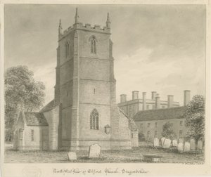 Elford Kilisesi: sepya çizimi, 1838 by John Buckler
