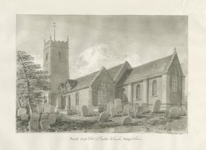 Enville Kilisesi: sepya çizimi, 1846 by John Buckler