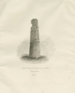 Ilam Kilisesi - Antik Haç: sepya çizimi by John Buckler