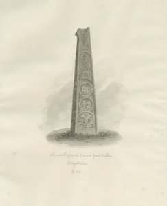 Ilam Kilisesi - Antik Haç: sepya çizimi, 1847 by John Buckler