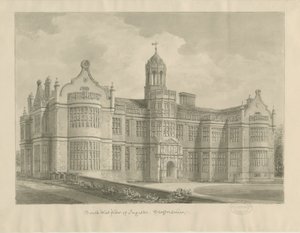 Ingestre Hall: sepya çizimi by John Buckler