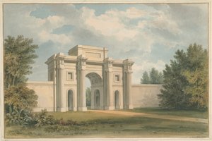 Leicestershire - Gopsall Evi - Ağ Geçidi, 1820 by John Buckler