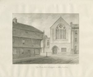 Lichfield - Guildhall: sepya çizimi by John Buckler