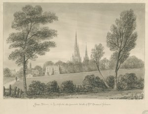 Lichfield - Stowe: sepya çizimi by John Buckler