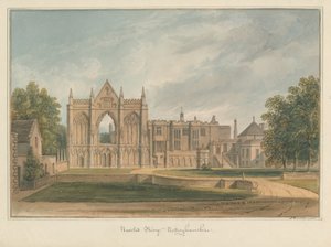 Nottinghamshire - Newsted Manastırı, 1826 by John Buckler