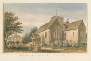 Oxfordshire - Shiplake Kilisesi ve Parsonage Evi, 1830 by John Buckler
