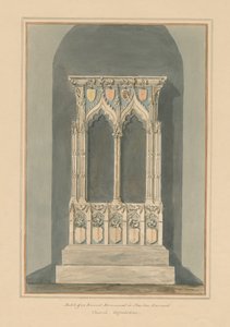 Oxfordshire - Stanton Harcourt Kilisesi - Anıt, 1803 by John Buckler