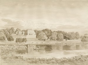 Pathshull Evi: sepya yıkama çizimi, 26 Ağu 1820 by John Buckler