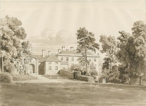 Patshull Evi: sepya yıkama çizimi, Ağustos 1820 (çizim) by John Buckler