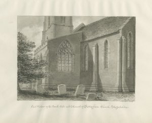 Pattingham Kilisesi - Doğu Penceresi: sepya çizimi, 1846 by John Buckler