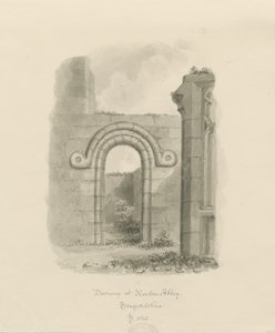 Ranton Manastırı [Priory] - Bir kapının kalıntıları: sepya çizimi by John Buckler