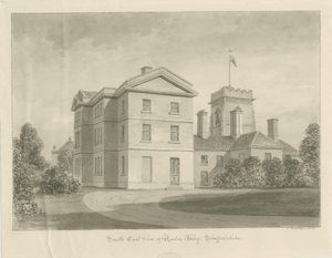 Ranton Manastırı [Priory]: sepya çizimi, 1842 by John Buckler