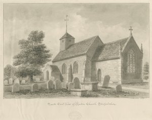 Ranton Kilisesi: sepya çizimi, 1842 by John Buckler