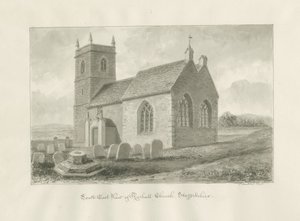 Rushall Kilisesi: sepya çizimi, 1845 by John Buckler