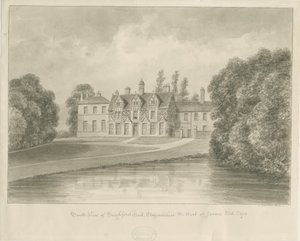 Seighford Hall: sepya çizimi by John Buckler