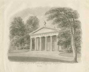 Shugborough - Dor Tapınağı: sepya çizimi, 1842 by John Buckler