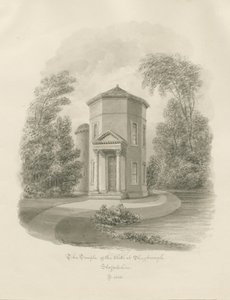 Shugborough - Rüzgarlar Tapınağı: sepya çizimi, 1843 by John Buckler