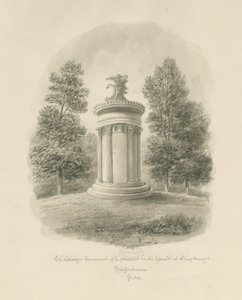 Shugborough - Lysicrates'in Choragic Anıtı: sepya çizimi by John Buckler