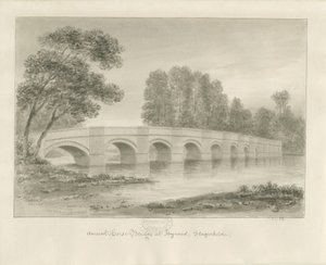 Shugborough Köprüsü: sepya çizimi, ve [?1840s]