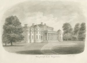 Shugborough Salonu: sepya çizimi, 1843 by John Buckler