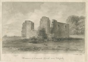 Stafford - Creswell Şapeli: sepya çizimi, 1837 by John Buckler