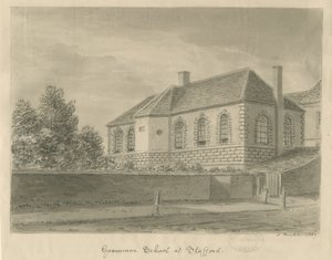 Stafford - Gramer Okulu: sepya çizimi, 1837 by John Buckler