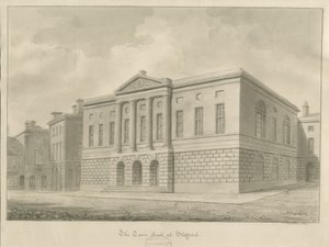 Stafford - Shire Hall: sepya çizimi by John Buckler