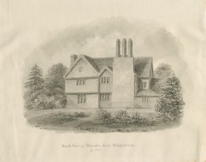Standon Hall: sepya çizimi by John Buckler