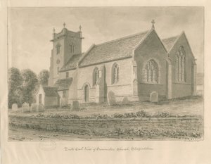 Swynnerton Kilisesi: sepya çizimi, 1841 by John Buckler