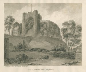Tamworth Kalesi: sepya çizimi, Nisan 1849 by John Buckler