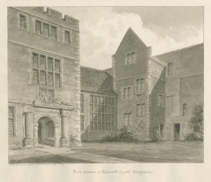 Tamworth Kalesi: sepya çizimi, Nisan 1849 by John Buckler