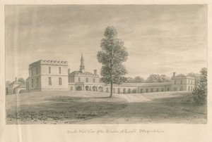 Tixall Salonu - Ahır: sepya çizimi, 1841 by John Buckler