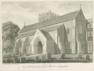 Trentham - Yeni Kilise: sepya çizimi, 1844 by John Buckler