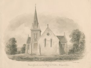 Walton-on-the-Hill Kilisesi: sepya çizimi, 1842 by John Buckler