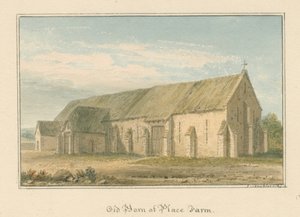 Wiltshire - Yer Çiftliği - Eski Ahır, 1817 by John Buckler