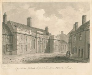 Wolverhampton - Gramer Okulu: sepya çizimi, 1837 by John Buckler