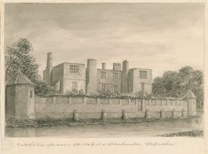 Wolverhampton - Eski Salon: sepya çizimi, 1837 by John Buckler