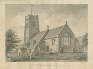 Worcestershire - Clent Kilisesi: sepya çizimi, 1847 by John Buckler