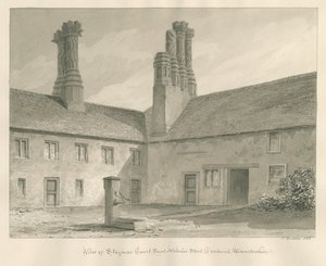 Worcestershire - Droitwich - Staynors Court: sepya çizimi, 1833 by John Buckler