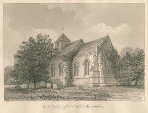 Worcestershire - Hadsor Kilisesi: sepya çizimi, 1833 by John Buckler