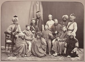 İngiliz ve Yerli Subaylar, 5. Piyade Alayı, Pencap Sınır Kuvvetleri by John Burke