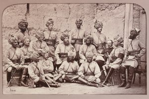 İngiliz ve Yerli subaylar, Bengal Süvari 3. Alayı by John Burke